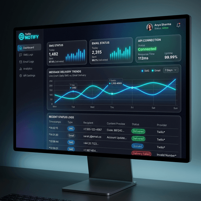 Screenshot of Twilio Notifier